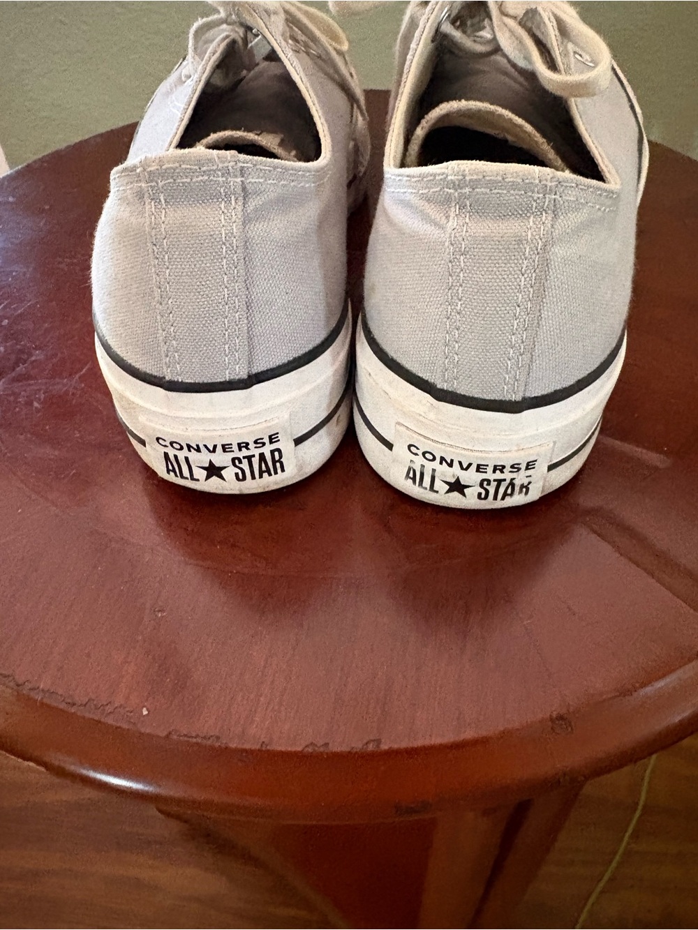 Converse Low Top Sneakers in Light Gray and White - Picture 2 of 5